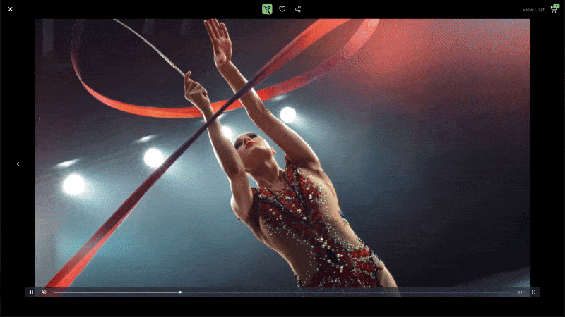 demo of Client Purchasing Video in a client gallery on a NextZen website