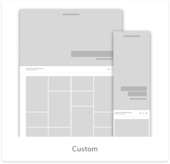 Customizable website layout: desktop and mobile mockups